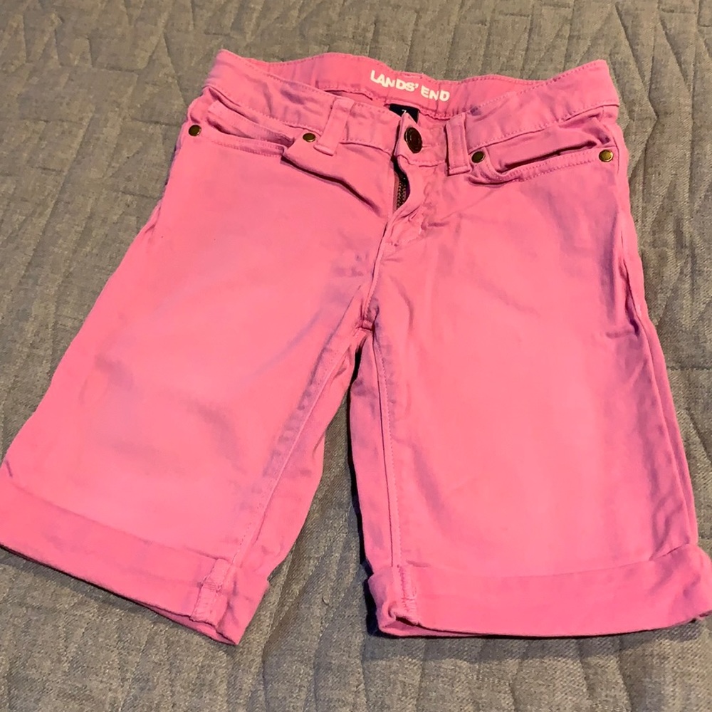 Girls pink Bermuda shorts.  Size 7